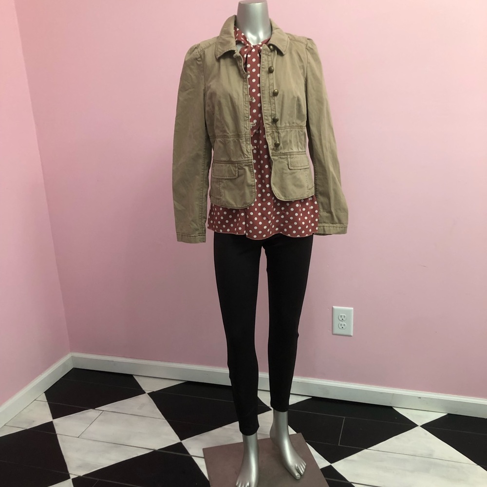 Ann Taylor Loft natural waist military jacket